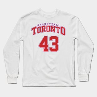 Toronto Basketball - Player Number 43 Long Sleeve T-Shirt